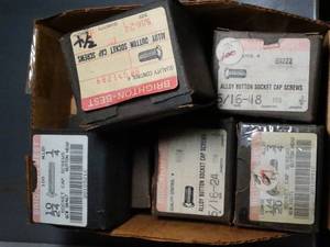 lot 1524 image: Brighton-Best Variety of Socket Cap Screws  Open Boxes  Lot