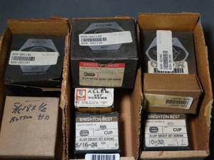 lot 1526 image: Brighton-Best   Socket Screws - Button Socket Cap Screws Lot  Open Boxes