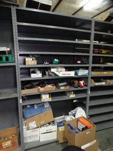 lot 1563 image: BLD4 S  -  7Ft x 48in x 24in Metal Shelf Unit - Can Only be picked up last day of Load Out
