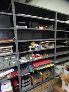 lot 1640 image: 7Ft Tall Metal Shelving