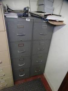 lot 1664 image: Two metal filing cabinets