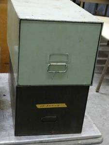 lot 1679 image: Two  Single Metal File Cabinets