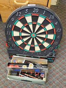 lot 1729 image: Spalding Electric Dart Board  Dart and Parts