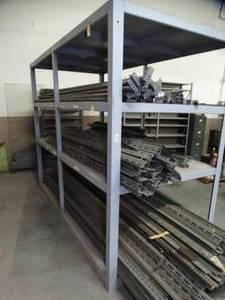 lot 1808 image: Roughly 9ft x 5ft x 7 ft Heavy Duty Shelving - Only be Picked up Last Day of Auction Removal