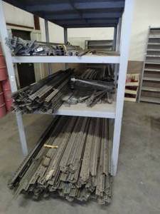 lot 1809 image: Huge Lot of Metal Racking Parts  Scrap