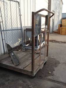 lot 1840 image: Shop Utility Cart w Wood Deck