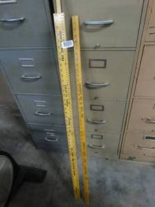 lot 1226 image: Lot of old wood yard sticks