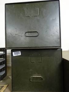 lot 1228 image: 2 Individual Metal File Cabinets