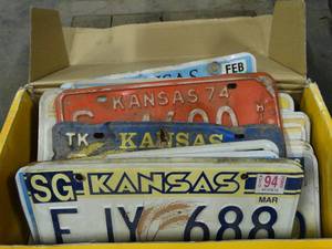 lot 1241 image: Large lot of KS License Plates