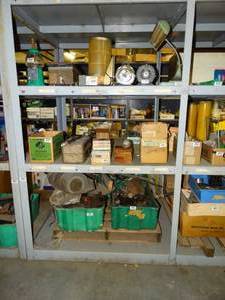 lot 1326 image: Large Hefty Metal Shelf Unit - Roughly 9Ft x 5ft x 7ft - Must be Picked up on Last Day of Pick up Only