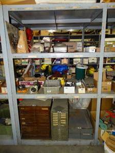 lot 1327 image: Large Hefty Metal Shelf Unit - Roughly 9Ft x 5ft x 7ft - Must be Picked up on Last Day of Pick up Only