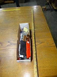 lot 1619 image: lot of office supplies- stamps- utility knife