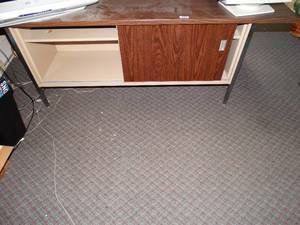 lot 1691 image: Metal and Wood Cabinet
