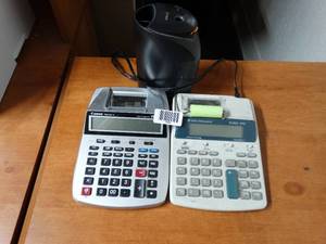 lot 1694 image: 2 Adding Machines and Electric Pencil Sharpener