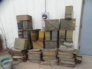 lot 1874 image: Large Lot of Empty Large Ammo Storage Cans  Lids