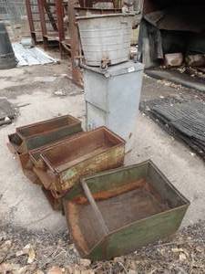 lot 1878 image: Large Metal Bins Lot and Misc