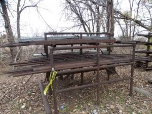 lot 1902 image: Metal Rack and Contents  Hallow and Solid Core Metal
