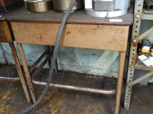 lot 29540 image: 2 Metal School  Workshop Desks
