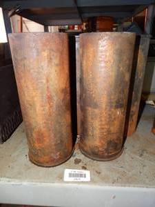 lot 29625 image: Large Metal Sleeves