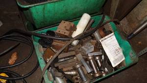 lot 29563 image: Bin of Misc Lathe Parts