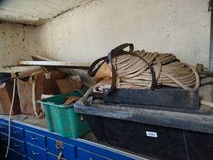 lot 29722 image: All Contents on Top of Blue Cabinet