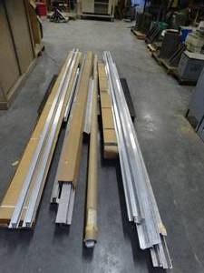 lot 1804 image: 290Lbs  2nd From Bottom Shelf of Aluminum  up to 12ft Sections  Rack Not Included
