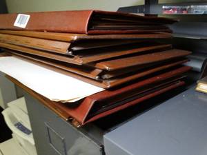 lot 1755 image: Leather Card Filing Folders