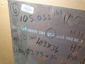 lot 29856 image: (1)  4031 Steel  105 LBS Sheet  .100 x 102 x 36