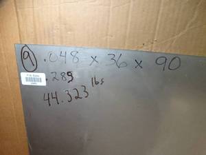 lot 29859 image: One Sheet - aluminum  .05 x 36 x 90 x.3   44 LBS