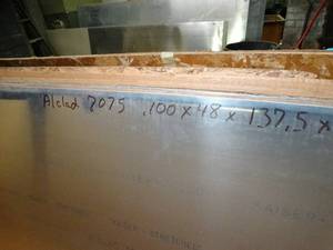 lot 29853 image: One Sheet - 7075 aluminum .100 x 48 x 137 x .1     67 LBS
