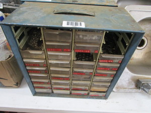 lot 1603 image: Screw and hardware bin