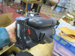 lot 1767 image: Panasonic video recorder with an Olympus flash