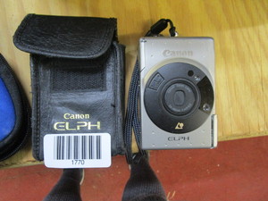 lot 1770 image: Cannon Elph camera with case