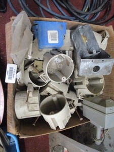 lot 25887 image: Assorted lot of electrical boxes and caps