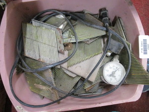 lot 25888 image: Finishing nails , pressure gauge and power cord