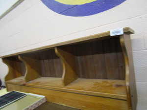 lot 25925 image: Oak headboard