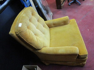 lot 25950 image: Gold swivel rocking chair