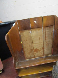 lot 25951 image: Old wooden wall shelf missing mirror