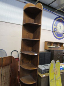 lot 25952 image: Wooden 8ft corner shelf
