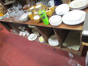 lot 25991 image: Large wooden display case 8 long - contents not included
