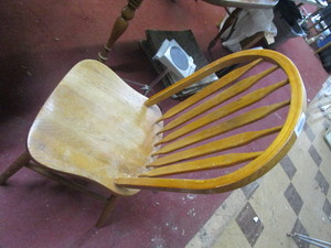 lot 25994 image: Pair of wooden dining chairs