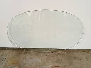 lot 28024 image: Oval Beveled Glass TableCoffee Table Top - 4 ft x 28.5 in