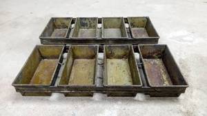 lot 28027 image: Vintage Bakery Bread Loaf Baking Pans - Lot of 2 (22 W x 3 H x 9.5 D)