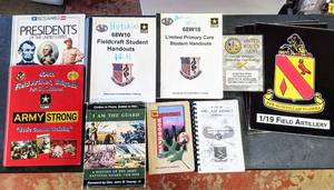 lot 28042 image: Lot of 7 Military, Combat & Boy Scout Books Plus Bonus DVD on Fort Sill, Oklahoma US Army
