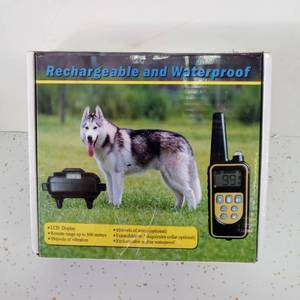 lot 28059 image: Rechargeable & Waterproof Dog Training Collar - 99 Levels of Vibration (Missing Charging Cord)