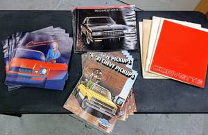 lot 28067 image: Original 1980s Dealer Sales Chevrolet Brochures - 1981 Camaro, 1981 Chevy Pickups, 1983 Monte Carlo, & 1983 Corvette - Automotive Advertising