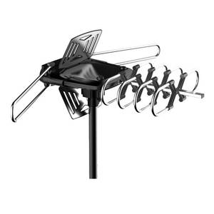 lot 28091 image: NEW ONN Motorized HD Outdoor TV Antenna with 150-Mile Range & Pole Mounting Kit - Model ONA18CH901