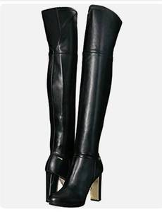 lot 28129 image: Calvin Klein Womens Pammie Over-The-Knee Retro Style, Platform Boots - Size 8-12