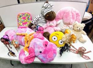 lot 28153 image: Lot of 10 Large & Small Stuffed Animals - Including a 42 Long Super Soft Doggy Plus 6 Toy Horses