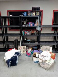 lot 28156 image: Large Treasure Hunt Lot Everything on the Shelves & on the Floor